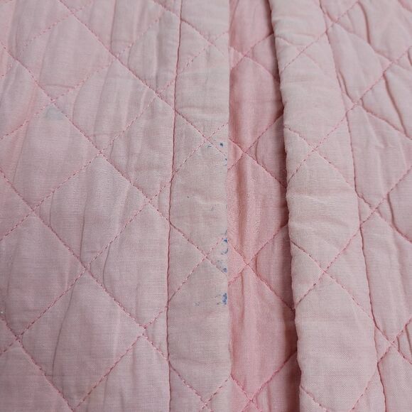 VINTAGE 70s vest Laura Ashley‎ quilted pink top M - Picture 4 of 8
